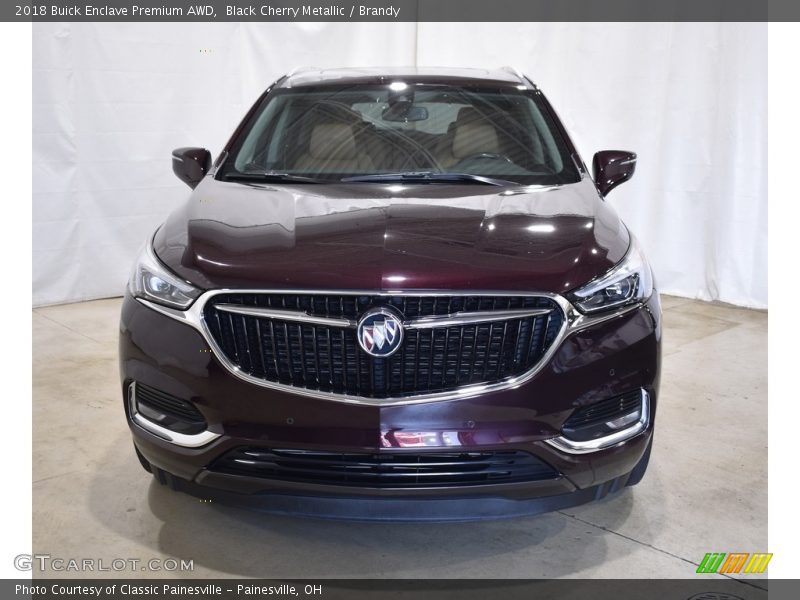 Black Cherry Metallic / Brandy 2018 Buick Enclave Premium AWD