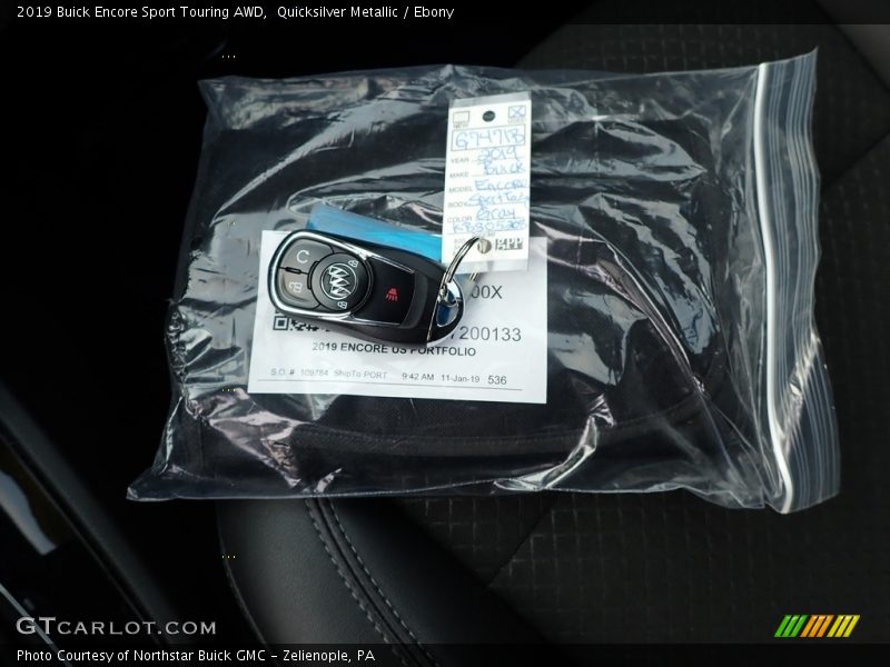 Quicksilver Metallic / Ebony 2019 Buick Encore Sport Touring AWD