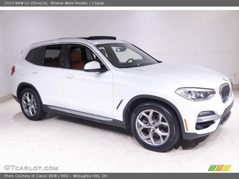 Mineral White Metallic / Cognac 2020 BMW X3 xDrive30i