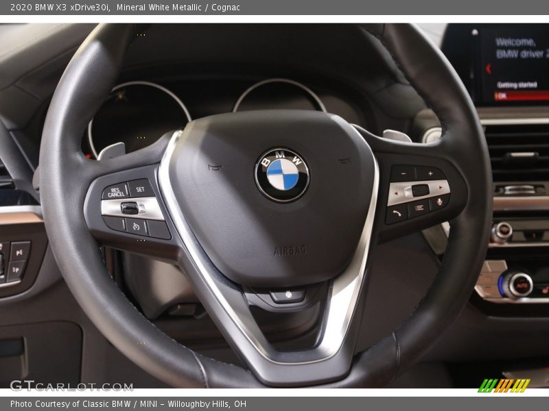 Mineral White Metallic / Cognac 2020 BMW X3 xDrive30i