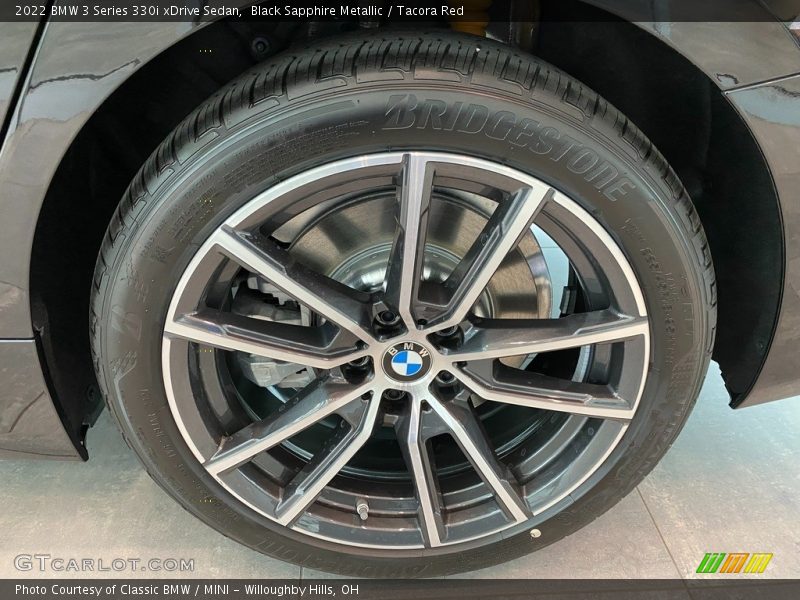 Black Sapphire Metallic / Tacora Red 2022 BMW 3 Series 330i xDrive Sedan