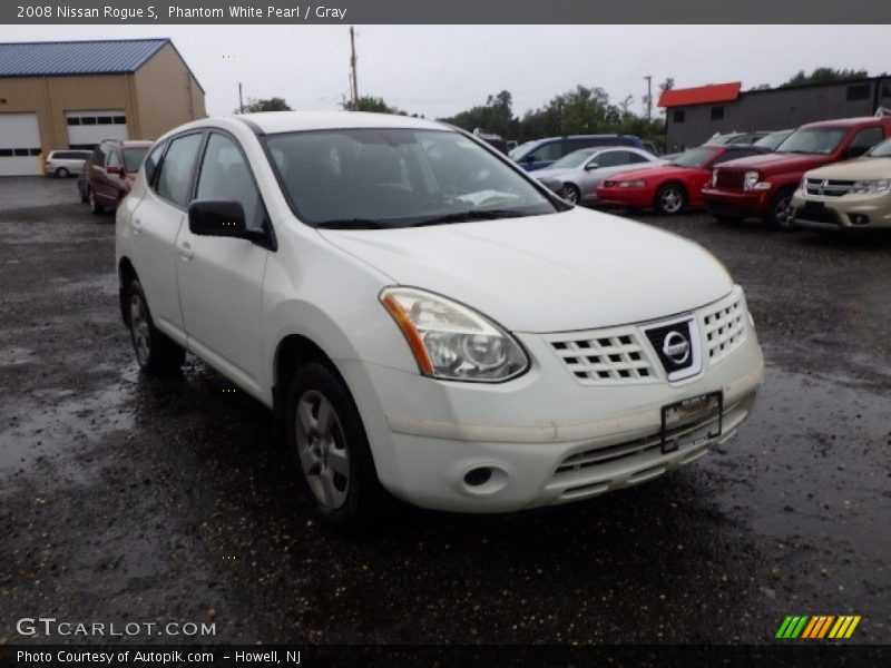 Phantom White Pearl / Gray 2008 Nissan Rogue S