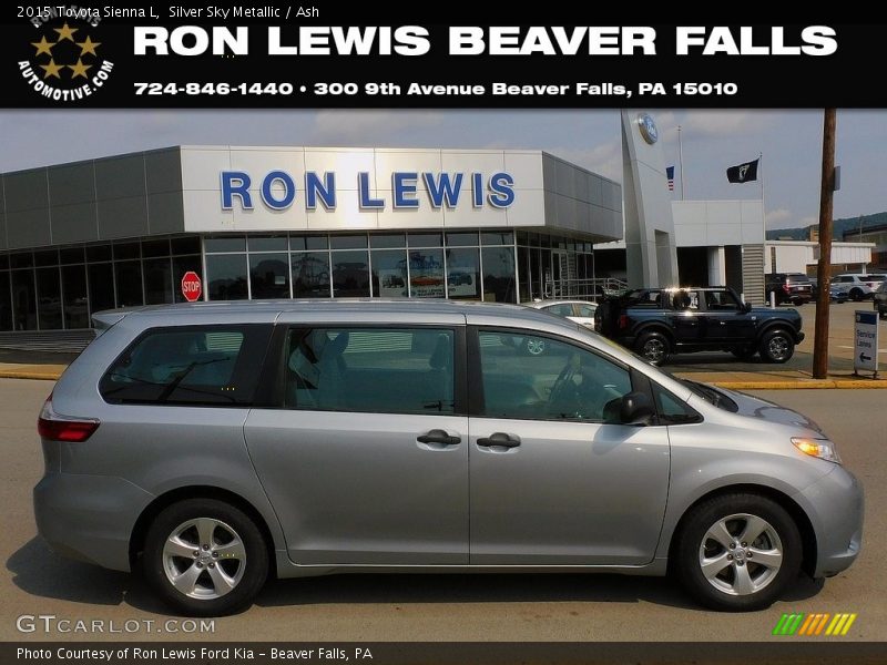 Silver Sky Metallic / Ash 2015 Toyota Sienna L