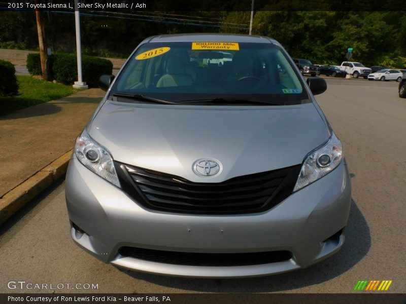Silver Sky Metallic / Ash 2015 Toyota Sienna L