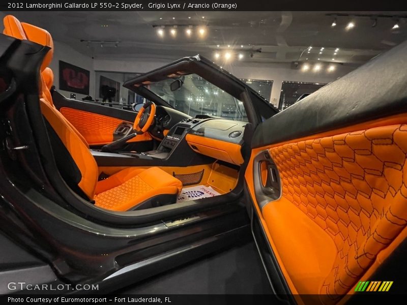 Grigio Lynx / Arancio (Orange) 2012 Lamborghini Gallardo LP 550-2 Spyder