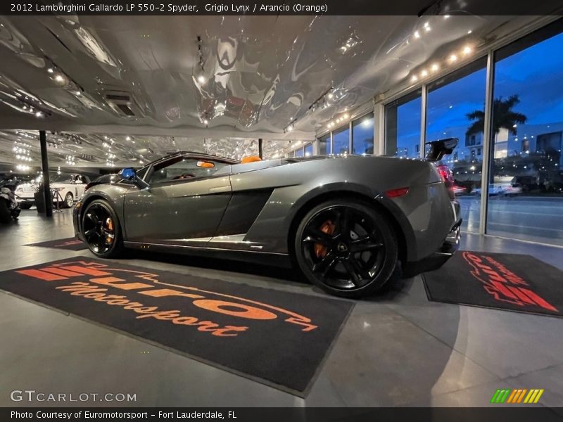 Grigio Lynx / Arancio (Orange) 2012 Lamborghini Gallardo LP 550-2 Spyder