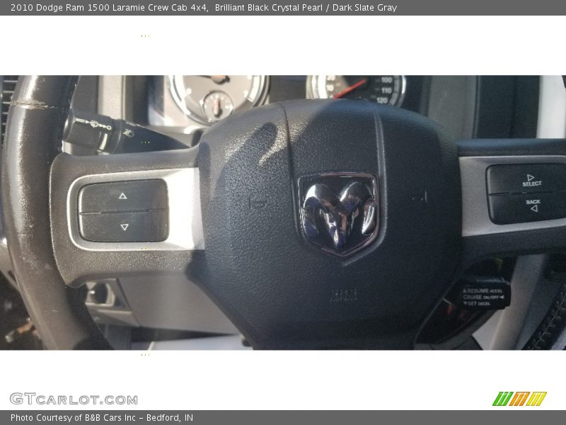 Brilliant Black Crystal Pearl / Dark Slate Gray 2010 Dodge Ram 1500 Laramie Crew Cab 4x4