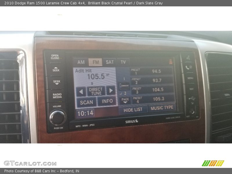 Brilliant Black Crystal Pearl / Dark Slate Gray 2010 Dodge Ram 1500 Laramie Crew Cab 4x4