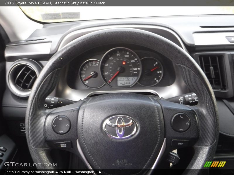 Magnetic Gray Metallic / Black 2016 Toyota RAV4 LE AWD