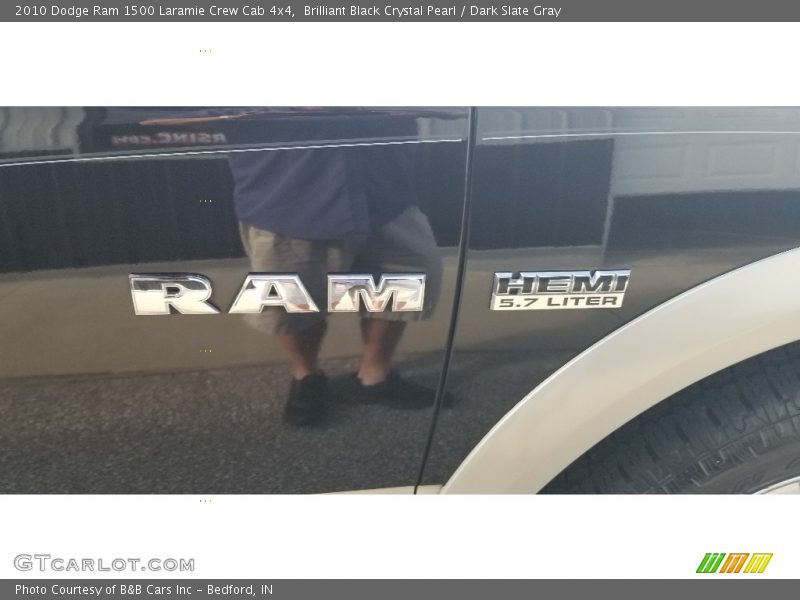 Brilliant Black Crystal Pearl / Dark Slate Gray 2010 Dodge Ram 1500 Laramie Crew Cab 4x4