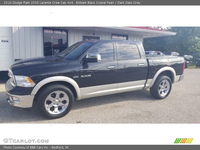 Brilliant Black Crystal Pearl / Dark Slate Gray 2010 Dodge Ram 1500 Laramie Crew Cab 4x4