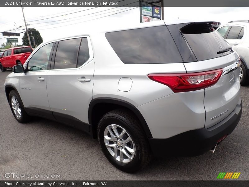 Silver Ice Metallic / Jet Black 2021 Chevrolet Traverse LS AWD