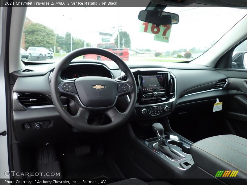 Silver Ice Metallic / Jet Black 2021 Chevrolet Traverse LS AWD