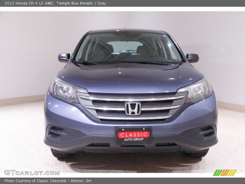 Twilight Blue Metallic / Gray 2013 Honda CR-V LX AWD