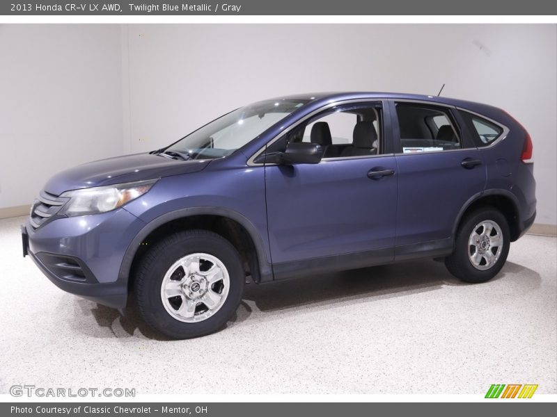 Twilight Blue Metallic / Gray 2013 Honda CR-V LX AWD
