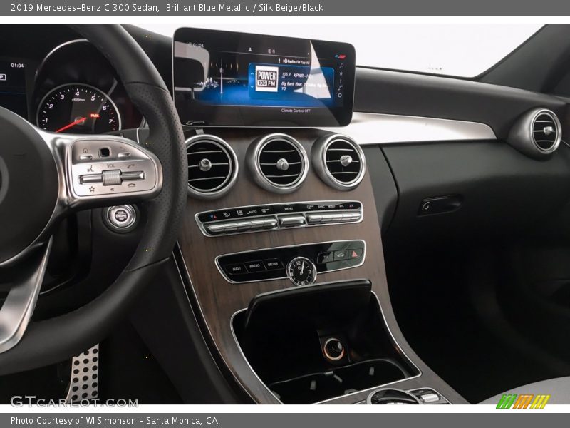 Brilliant Blue Metallic / Silk Beige/Black 2019 Mercedes-Benz C 300 Sedan