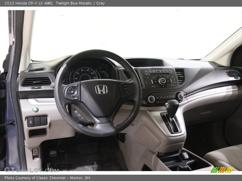 Twilight Blue Metallic / Gray 2013 Honda CR-V LX AWD