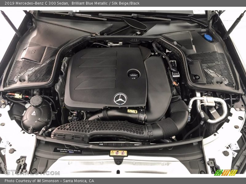 Brilliant Blue Metallic / Silk Beige/Black 2019 Mercedes-Benz C 300 Sedan