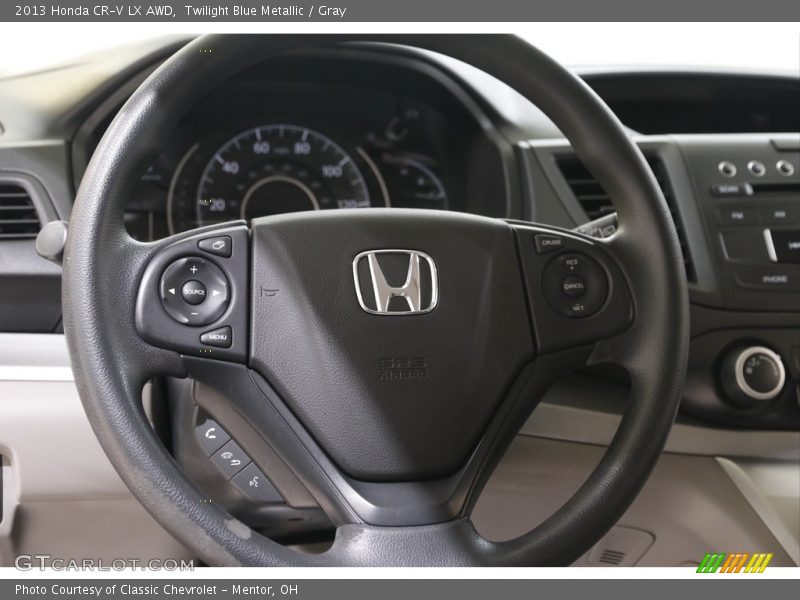 Twilight Blue Metallic / Gray 2013 Honda CR-V LX AWD