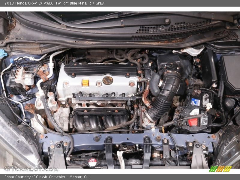 Twilight Blue Metallic / Gray 2013 Honda CR-V LX AWD
