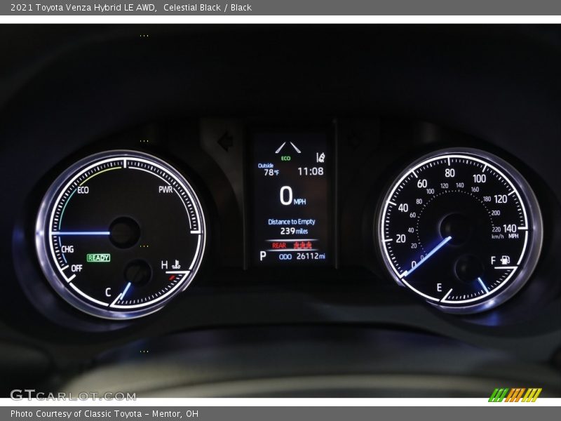 Celestial Black / Black 2021 Toyota Venza Hybrid LE AWD