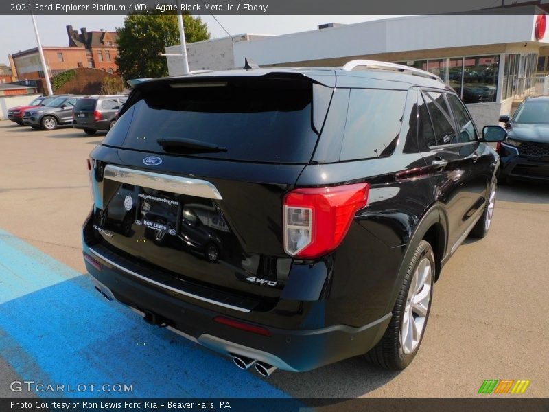 Agate Black Metallic / Ebony 2021 Ford Explorer Platinum 4WD