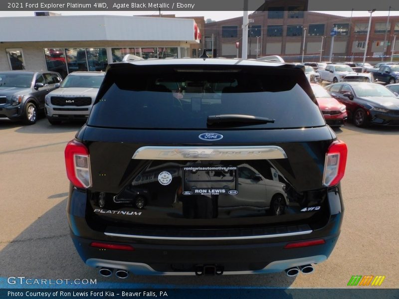 Agate Black Metallic / Ebony 2021 Ford Explorer Platinum 4WD
