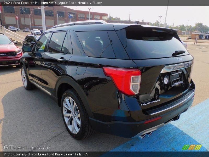 Agate Black Metallic / Ebony 2021 Ford Explorer Platinum 4WD