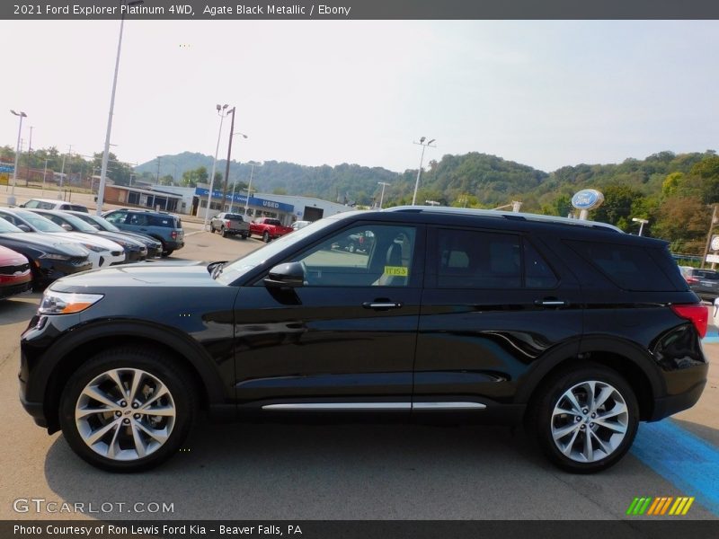 Agate Black Metallic / Ebony 2021 Ford Explorer Platinum 4WD