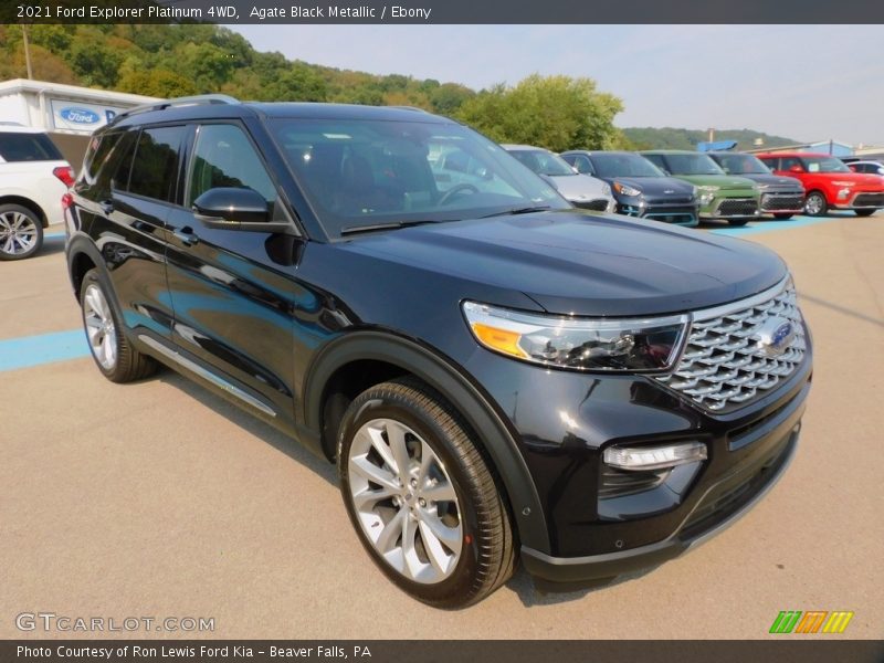 Agate Black Metallic / Ebony 2021 Ford Explorer Platinum 4WD