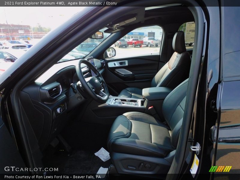 Agate Black Metallic / Ebony 2021 Ford Explorer Platinum 4WD
