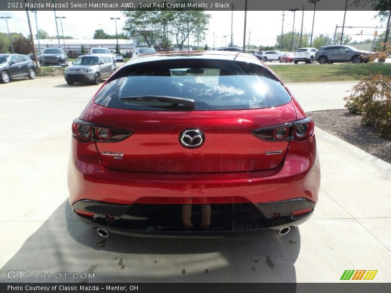 Soul Red Crystal Metallic / Black 2021 Mazda Mazda3 Select Hatchback AWD