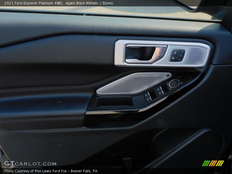 Agate Black Metallic / Ebony 2021 Ford Explorer Platinum 4WD