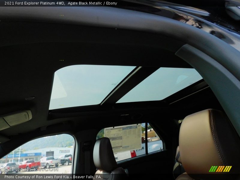 Agate Black Metallic / Ebony 2021 Ford Explorer Platinum 4WD