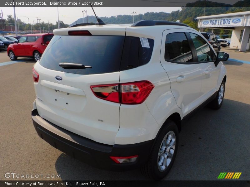 Diamond White / Ebony Black 2021 Ford EcoSport SE