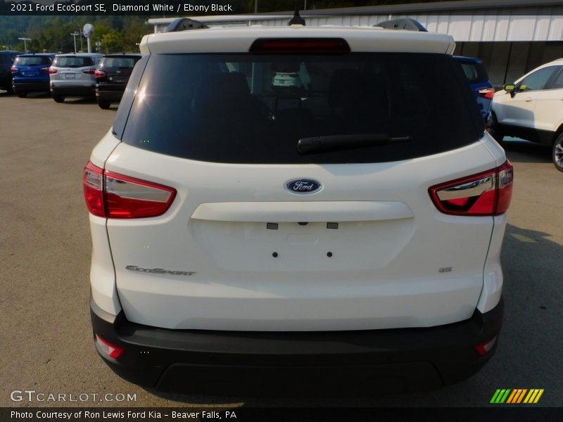 Diamond White / Ebony Black 2021 Ford EcoSport SE
