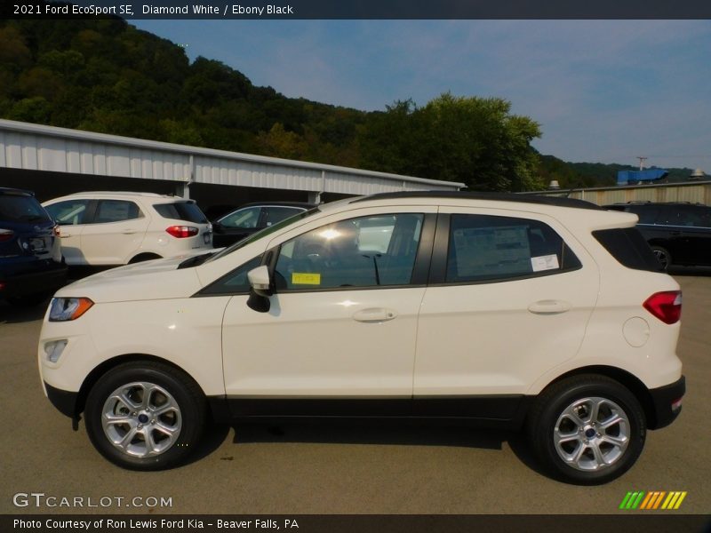 Diamond White / Ebony Black 2021 Ford EcoSport SE