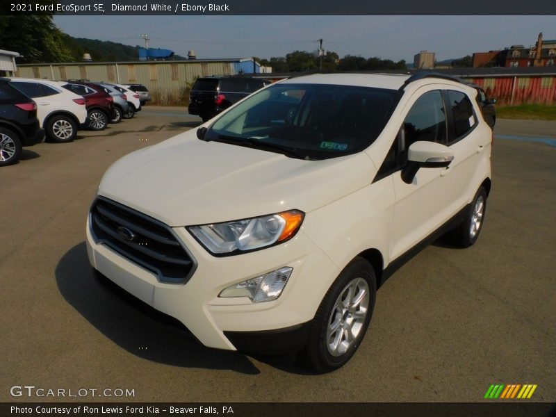 Diamond White / Ebony Black 2021 Ford EcoSport SE