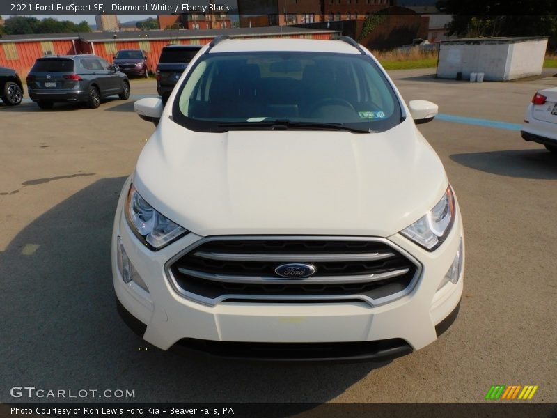 Diamond White / Ebony Black 2021 Ford EcoSport SE