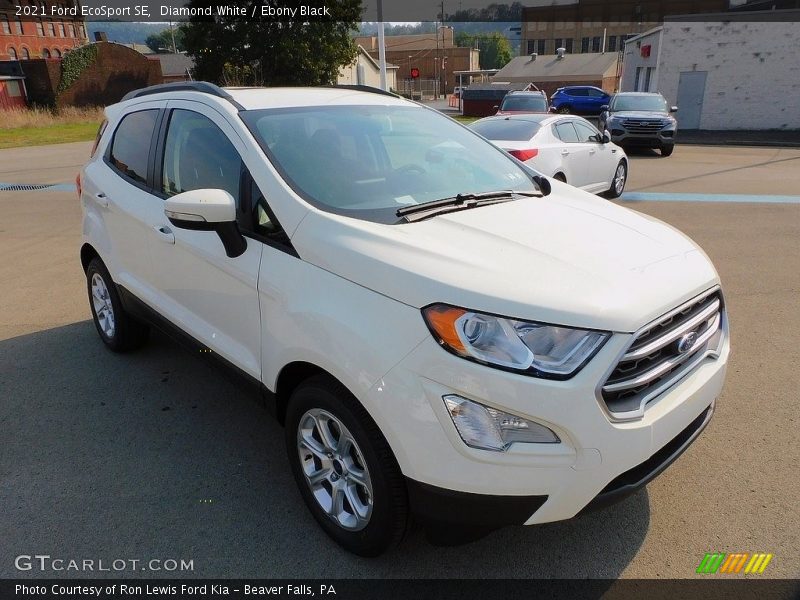 Diamond White / Ebony Black 2021 Ford EcoSport SE