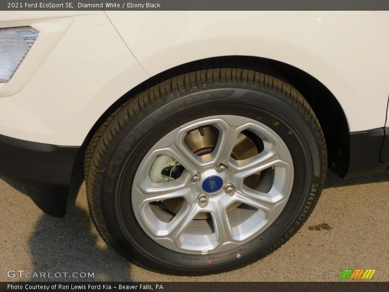 Diamond White / Ebony Black 2021 Ford EcoSport SE