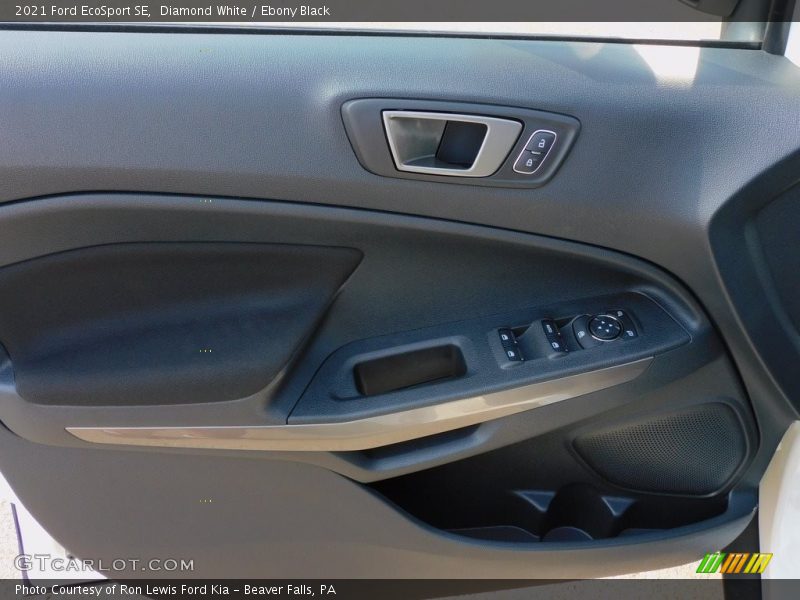 Diamond White / Ebony Black 2021 Ford EcoSport SE