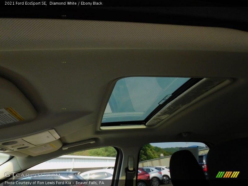 Diamond White / Ebony Black 2021 Ford EcoSport SE