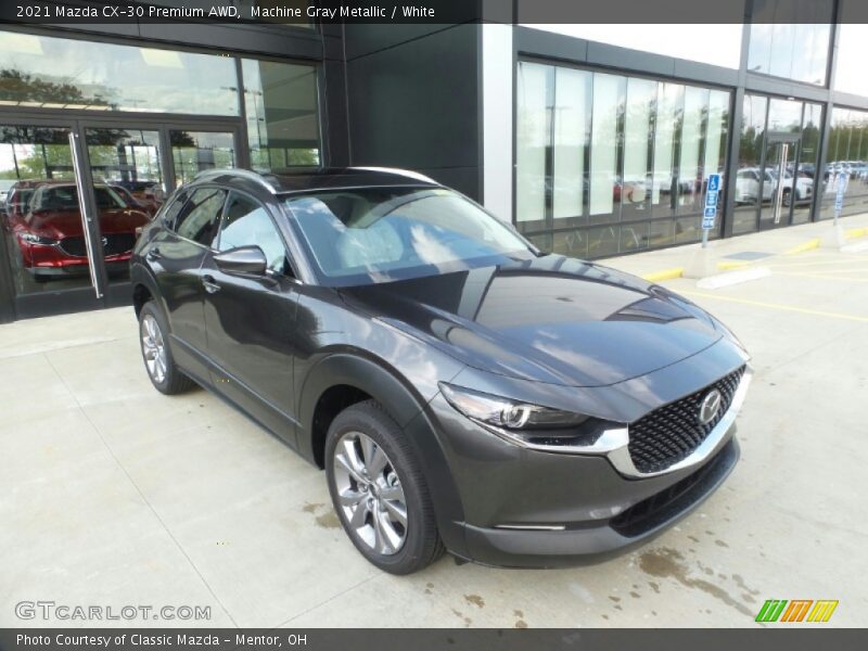 Machine Gray Metallic / White 2021 Mazda CX-30 Premium AWD