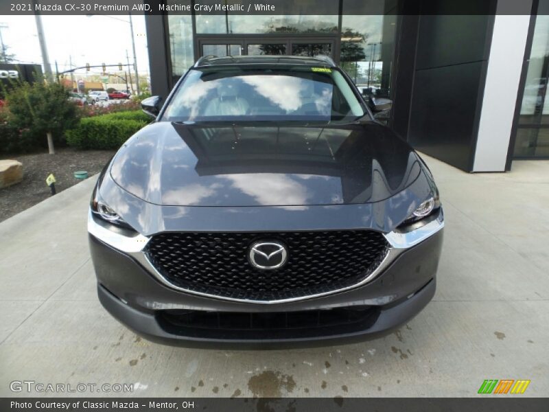 Machine Gray Metallic / White 2021 Mazda CX-30 Premium AWD