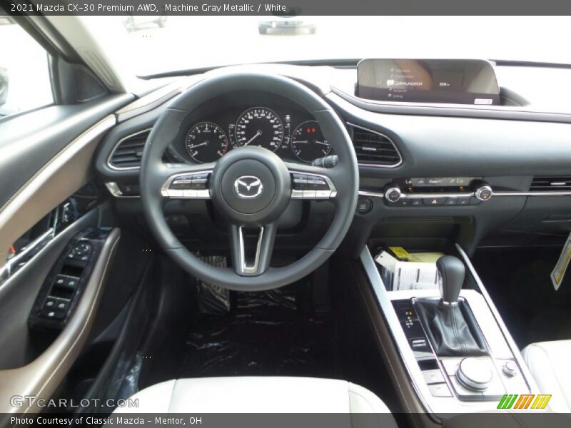 Machine Gray Metallic / White 2021 Mazda CX-30 Premium AWD
