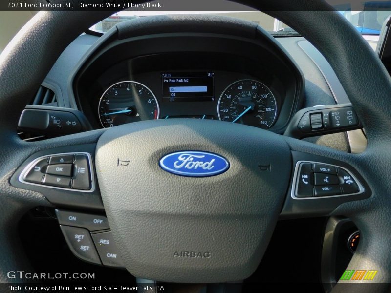 Diamond White / Ebony Black 2021 Ford EcoSport SE