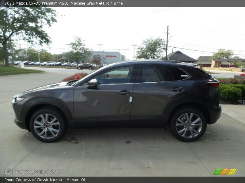 Machine Gray Metallic / White 2021 Mazda CX-30 Premium AWD