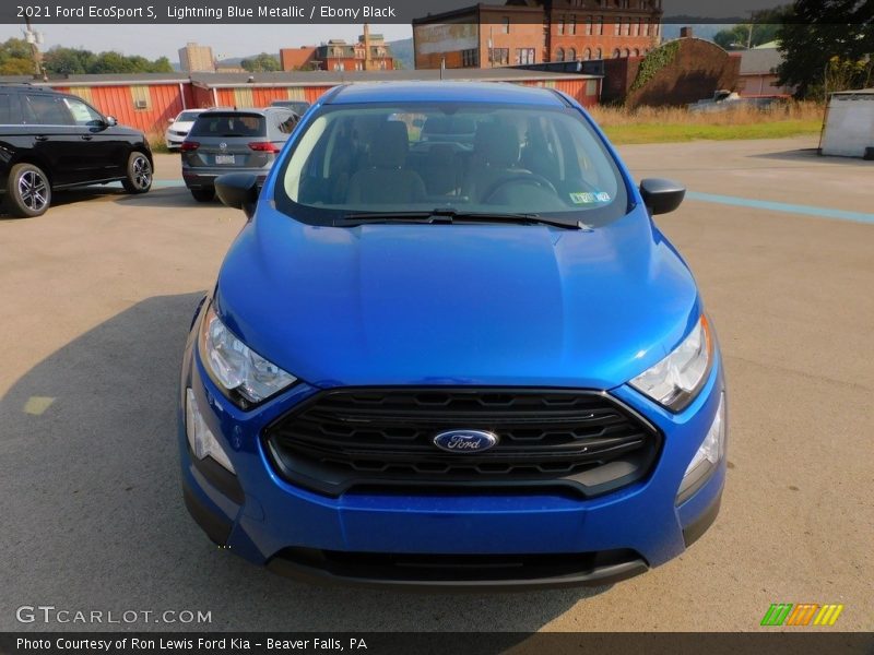 Lightning Blue Metallic / Ebony Black 2021 Ford EcoSport S