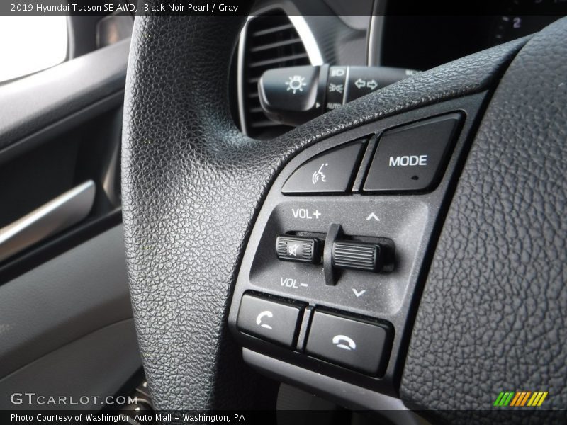 Black Noir Pearl / Gray 2019 Hyundai Tucson SE AWD